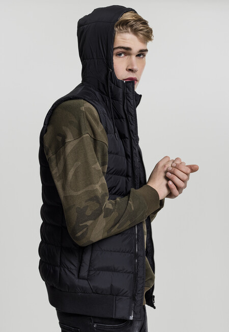 Urban Classics Small Bubble Hooded Vest blk/blk