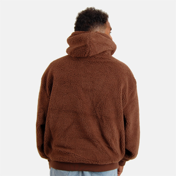 Mikina Karl Kani Metal Signature Teddy Os Hoodie brown