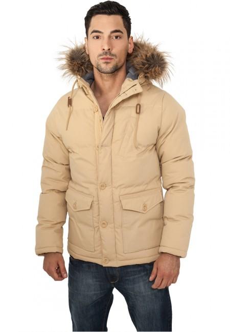 Urban Classics Chambray Lined Parka beige