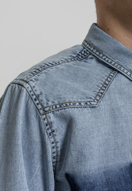 Urban Classics Denim Pocket Shirt freshblue wash