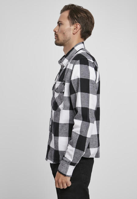 Brandit Checked Shirt white/black