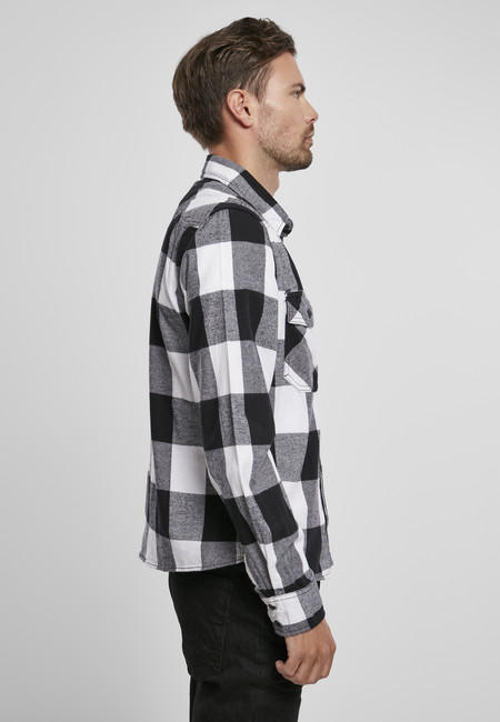 Brandit Checked Shirt white/black