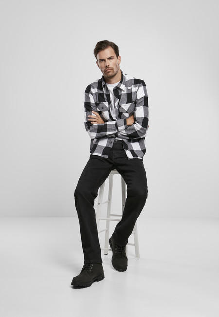 Brandit Checked Shirt white/black