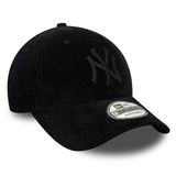 Manšestrová kšiltovka New Era 9FORTY MLB Cord NY Yankees Black Adjustable cap