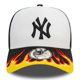 kšiltovka New Era 9FORTY E-Frame MLB FLAME Trucker Cap Black White