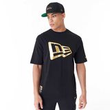 Pánské tričko New Era Flag Oversized T-Shirt Black Gold