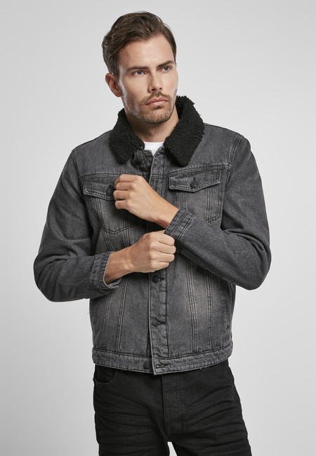 Brandit Sherpa Demin Jacket black/black