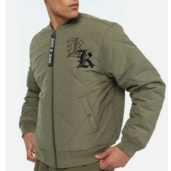 Jacket Karl Kani OG Quilted Zip Jacket dark military green