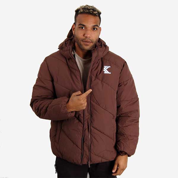 Zimní bunda Karl Kani OG Hooded Puffer Jacket Brown