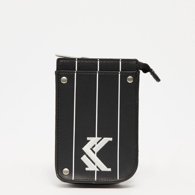 Karl Kani Pinstripe Fake Leather Small Pouch Bag black