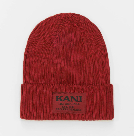 Zimní čepice Karl Kani Woven Retro Classic Beanie Red