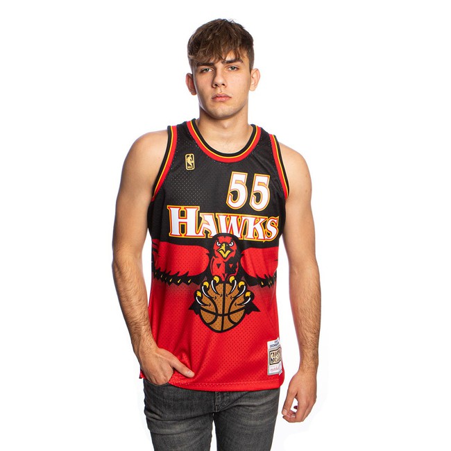 Mitchell & Ness Atlanta Hawks #55 Dikembe Mutombo scarlet Swingman Jersey