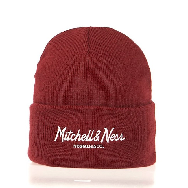 Mitchell & Ness Beanie Own Brand burgundy Pinscript Cuff Knit