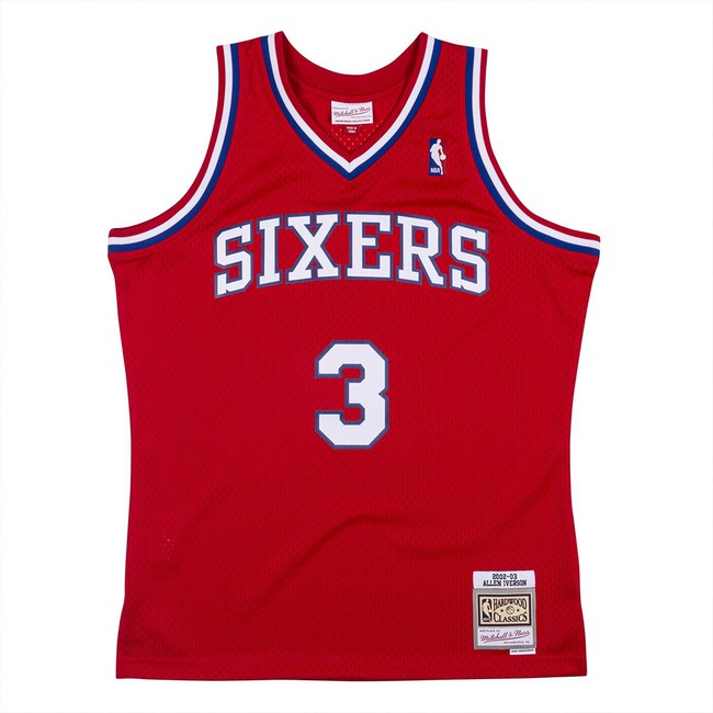 Mitchell & Ness Philadelphia 76ers #3 Allen Iverson red Swingman Jersey (19066)