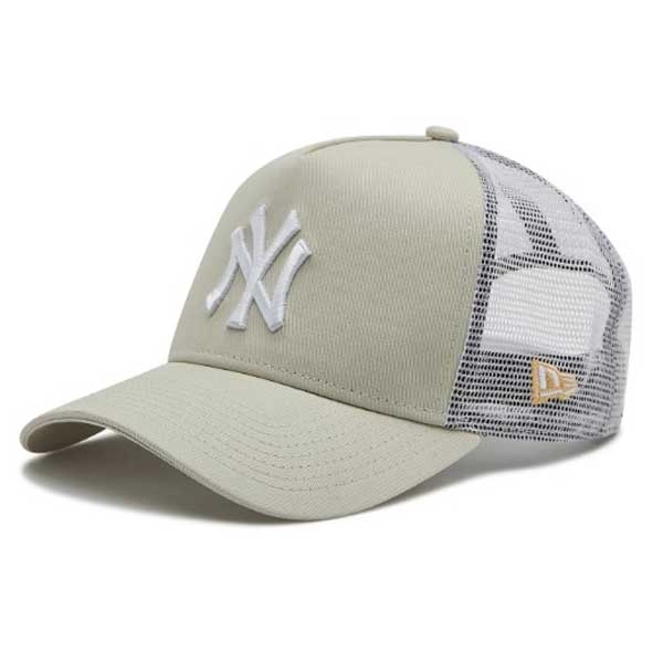 Pánská kšiltovka NEW ERA 940 Af trucker MLB League essential NY cap Beige