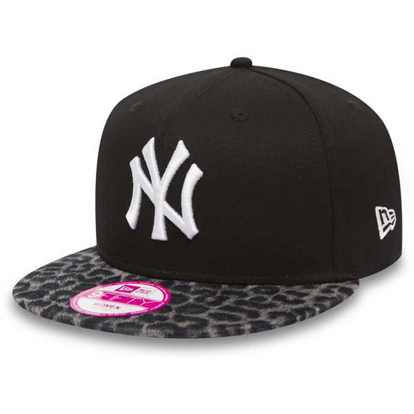Dámská kšiltovka New Era 9Forty Womens Vize NY Yankees Leopard Black Snapback cap