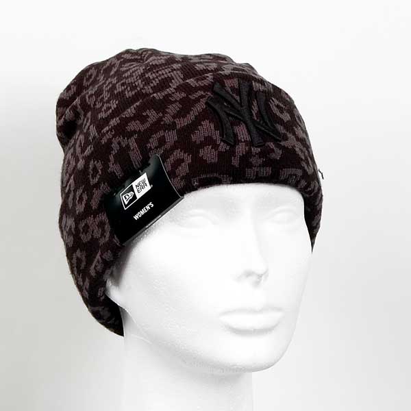 Kulich New Era Womens MLB Leopard Cuff Knit Black