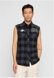 Brandit Ozzy Checkshirt Sleeveless black/grey