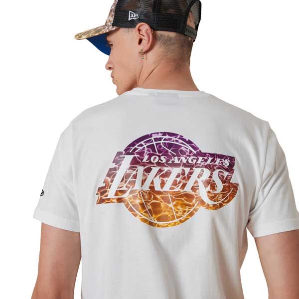 Pánské tričko New Era NBA Team Water Print LA Lakers T-shirt White