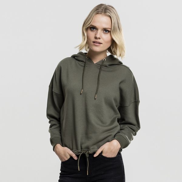 Mikina Urban Classics Ladies Kimono Hoody olive