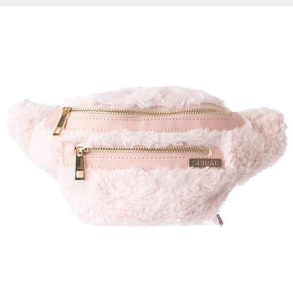 Ledvinka Spiral Faux Fur Pink BL Label Bum Bag